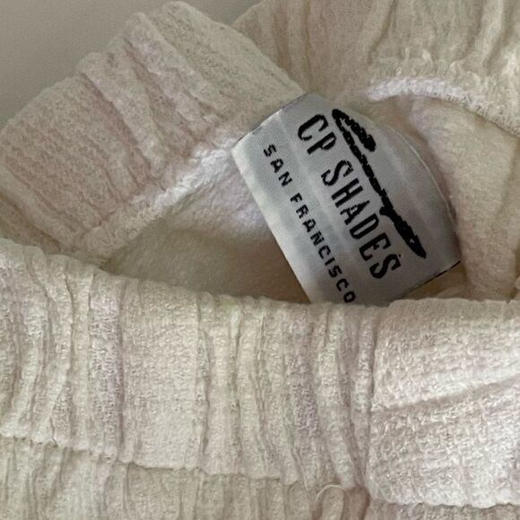 CP Shades Ivory Cotton Joggers Size Medium - Picture 6 of 7